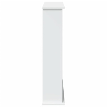 Mască de șemineu, alb, 75x20x87,5 cm, lemn prelucrat - Img 8
