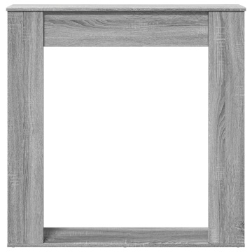 Mască de șemineu, sonoma gri, 100x20x100 cm, lemn prelucrat - Img 4