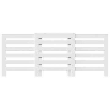 Mască pentru calorifer, alb, 205x21,5x83,5 cm, lemn prelucrat - Img 3