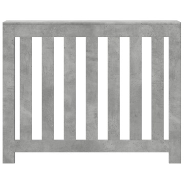 Mască pentru calorifer, gri beton, 104x20x82 cm, lemn prelucrat - Img 3