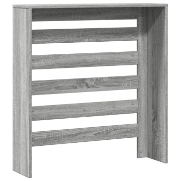 Mască pentru calorifer, gri sonoma, 78x20x82 cm, lemn prelucrat - Img 8
