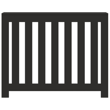 Mască pentru calorifer, negru, 104x20x82 cm, lemn prelucrat - Img 3