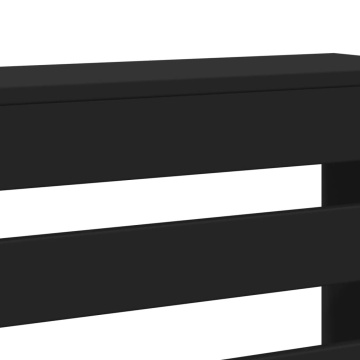 Mască pentru calorifer, negru, 205x21,5x83,5 cm, lemn prelucrat - Img 6