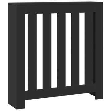 Mască pentru calorifer, negru, 78x20x82 cm, lemn prelucrat - Img 2