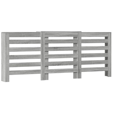 Mască pentru calorifer sonoma gri 205x21,5x83,5 cm lemn - Img 2