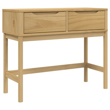 Măsuță consolă FLORO maro ceară 89,5x36,5x73 cm lemn masiv pin - Img 2