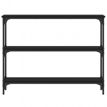 Măsuță consolă, negru, 100x22,5x75 cm, lemn compozit - Img 4