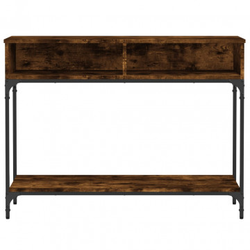 Măsuță consolă, stejar fumuriu, 100x30,5x75 cm, lemn prelucrat - Img 8
