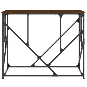 Măsuță consolă, stejar maro, 100x40x80 cm, lemn prelucrat - Img 4