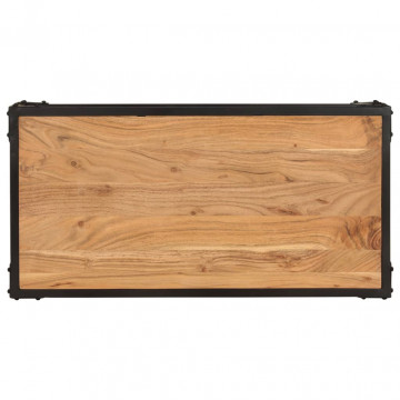 Măsuță de cafea, 90x45x35 cm, lemn masiv de acacia - Img 4