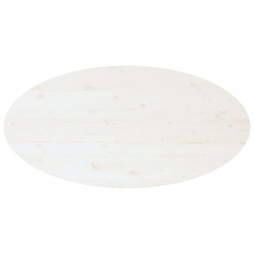Măsuță de cafea, alb, 110x55x45 cm, lemn masiv de pin - Img 5