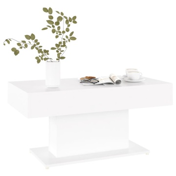 Măsuță de cafea, alb, 96x50x45 cm, lemn prelucrat - Img 3