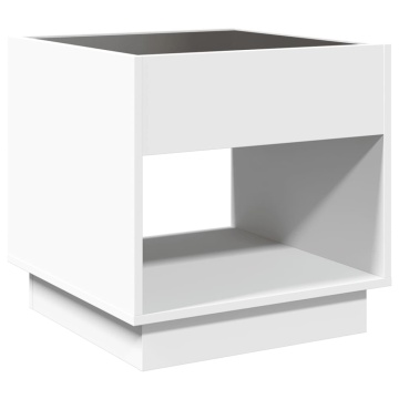 Măsuță de cafea cu LED infinity, alb, 50x50x50 cm - Img 7