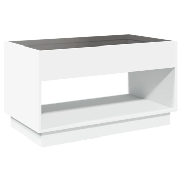 Măsuță de cafea cu LED infinity, alb, 90x50x50 cm - Img 7