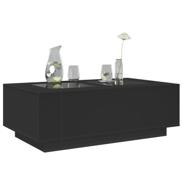 Măsuță de cafea cu LED infinity, negru, 116x69x40 cm - Img 8