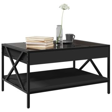 Măsuță de cafea cu LED infinity, negru, 70x50x38 cm - Img 8