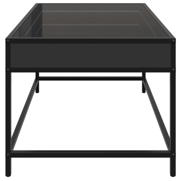 Măsuță de cafea cu LED infinity, negru, 70x50x41 cm - Img 5