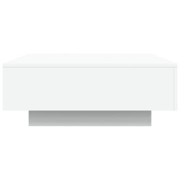 Măsuță de cafea cu lumini LED, alb, 80x80x31 cm - Img 6