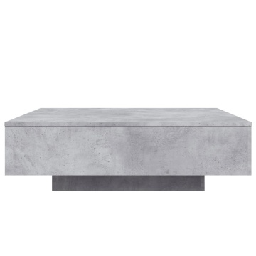Măsuță de cafea cu lumini LED, gri beton, 100x100x31 cm - Img 5