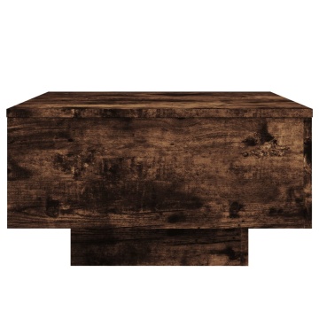 Măsuță de cafea cu lumini LED, stejar fumuriu, 55x55x31 cm - Img 6