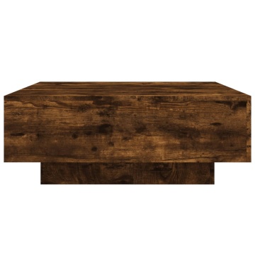 Măsuță de cafea cu lumini LED, stejar fumuriu, 80x80x31 cm - Img 7