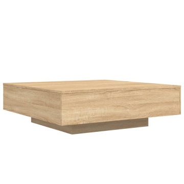 Măsuță de cafea cu lumini LED, stejar sonoma, 100x100x31 cm - Img 3