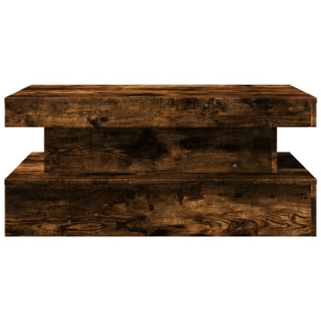 Măsuță de cafea cu lumini LED, stejar sonoma, 90x50x40 cm - Img 6