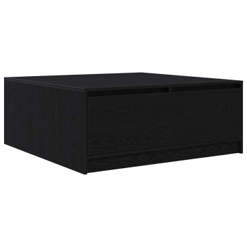 Masuta de cafea cu sertare Stejar negru 100x100x40 cm - Img 2