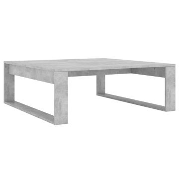 Măsuță de cafea, gri beton, 100x100x35 cm, lemn prelucrat - Img 2