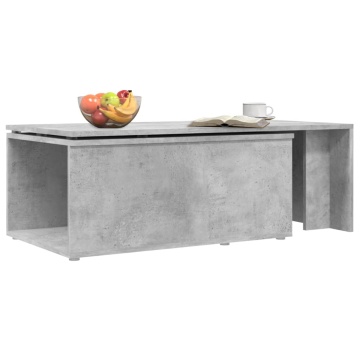 Măsuță de cafea, gri beton, 150 x 50 x 35 cm, lemn prelucrat - Img 8