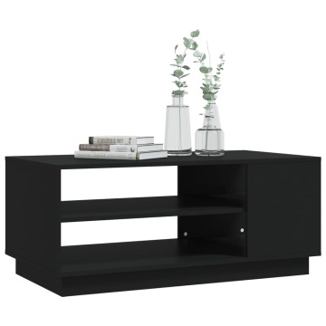 Măsuță de cafea, negru, 102x55x43 cm, lemn prelucrat - Img 4