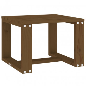 Măsuță laterală grădină maro miere 40x38x28,5 cm lemn masiv pin - Img 2