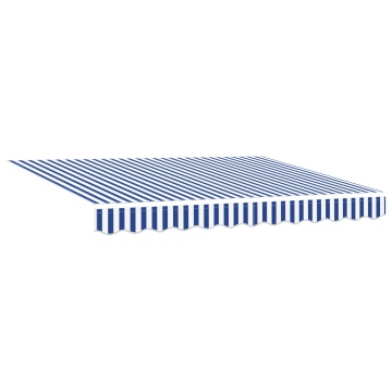 Material de Înlocuire pentru Marchiză pentru Cadru de 3.5m x 2m Alb și Albastru - Img 2