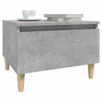 Mese laterale, 2 buc., gri beton, 50x46x35 cm, lemn compozit - Img 7
