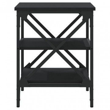 Mese laterale, 2 buc., negru, 40x42x50 cm, lemn compozit - Img 6