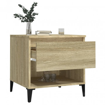 Mese laterale 2 buc. stejar sonoma 50x46x50 cm lemn compozit - Img 8