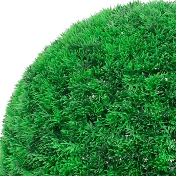 Mingi artificiale din lemn de cimiș cu lumini LED 2 buc Verde - Img 3