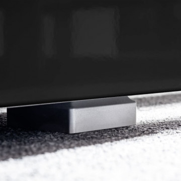 Mobilier sufragerie, spațiu TV 5 piese, lumini LED Negru lucios - Img 6