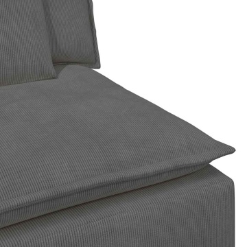 Modul modular capăt pentru cotieră canapea cu perne gri închis - Img 6