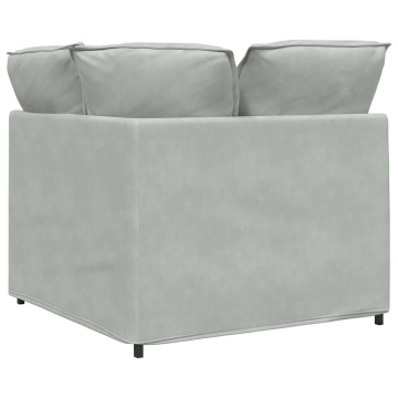 Modul modular de colț pentru canapea cu perne gri deschis 100cm - Img 8