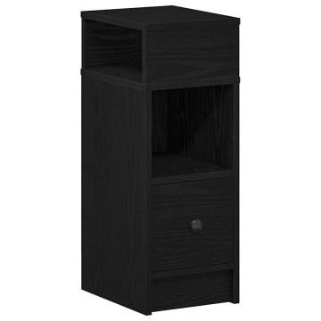 Noptiera cu sertar Negru 25x31x66 cm - Img 2