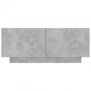 Noptieră, gri beton, 100x35x40 cm, lemn prelucrat - Img 8