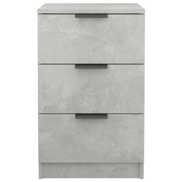 Noptieră, gri beton, 40x36x65 cm - Img 5