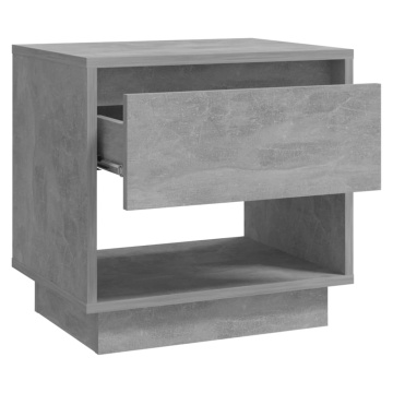 Noptieră, gri beton, 45x34x44 cm, PAL - Img 4