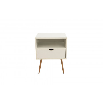 Noptiera Mila Alb, 47.6x61x40 cm - Img 1