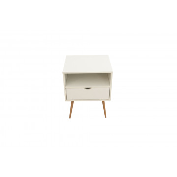 Noptiera Mila Alb, 47.6x61x40 cm - Img 2
