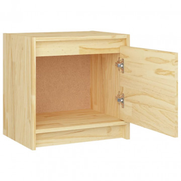 Noptiere, 2 buc., 40x30,5x40 cm, lemn masiv de pin - Img 6