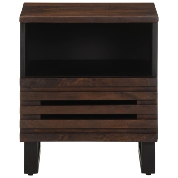 Noptiere, 2 buc., 40x33x46 cm, lemn masiv de acacia - Img 3