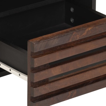 Noptiere, 2 buc., 40x33x46 cm, lemn masiv de acacia - Img 7