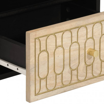 Noptiere, 2 buc., 40x33x46 cm, lemn masiv de acacia - Img 7